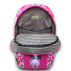 Zaino Santoro Gorjuss Fucsia Bambola - Design Floreale - Scuola e Temp