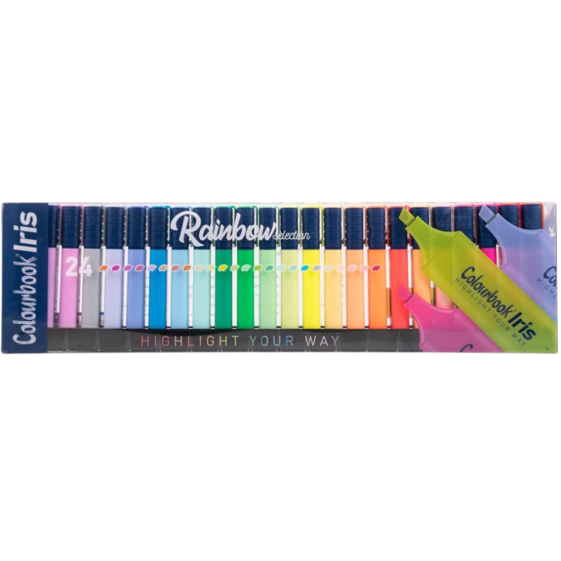 Colourbook Iris - Desk Set 24 Evidenziatori Rainbow Selection 
