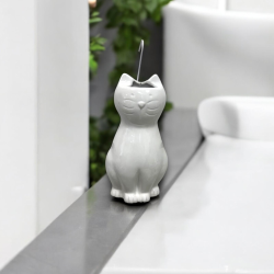 Umidificatore in Ceramica a Forma di Gatto - 3 Colori Assortiti - 18x8