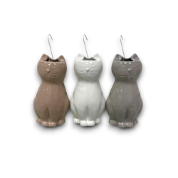 Umidificatore in Ceramica a Forma di Gatto - 3 Colori Assortiti - 18x8
