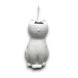 Umidificatore in Ceramica a Forma di Gatto - 3 Colori Assortiti - 18x8