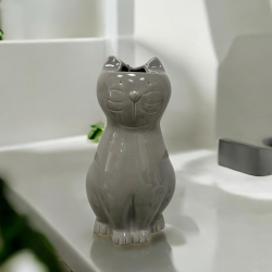 Umidificatore in Ceramica a Forma di Gatto - 3 Colori Assortiti - 18x8