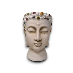 Vaso Buddha - Bianco - 14x15x20 cm
