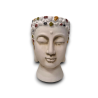 Vaso Buddha - Bianco - 14x15x20 cm