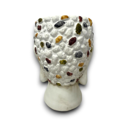Vaso Buddha - Bianco - 14x15x20 cm