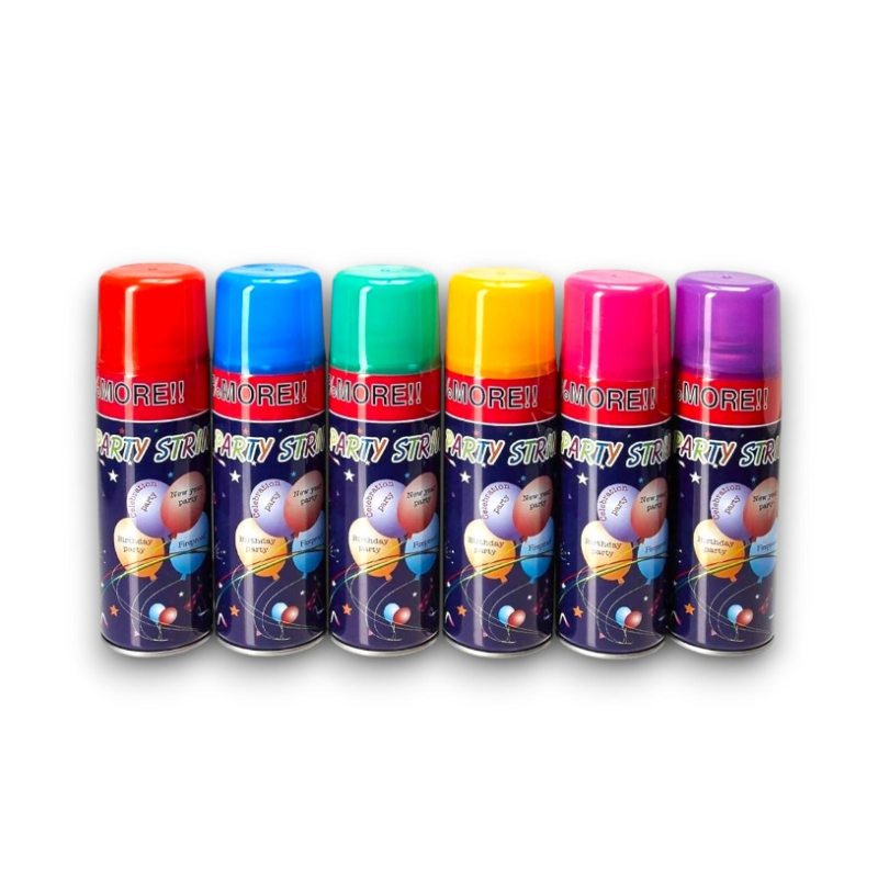 6x Bomboletta Stelle Filanti Spray - 83 ml