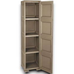 COLONNINA 4 Moduli Ante Lisce Mobile Contenitore, WENGÉ, 40x47x164 cm