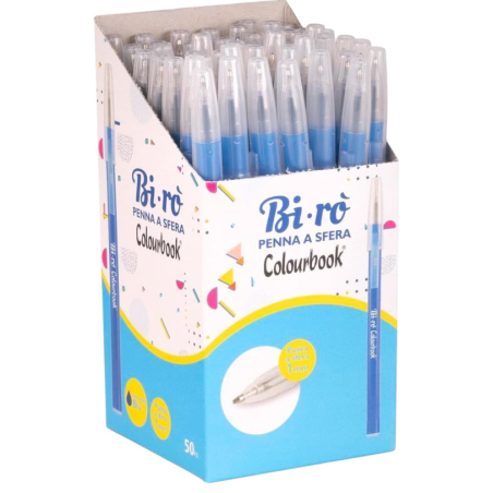 Confezione 50 penne a sfera Bi-rò - 1 MM per un tratto medio - BLU