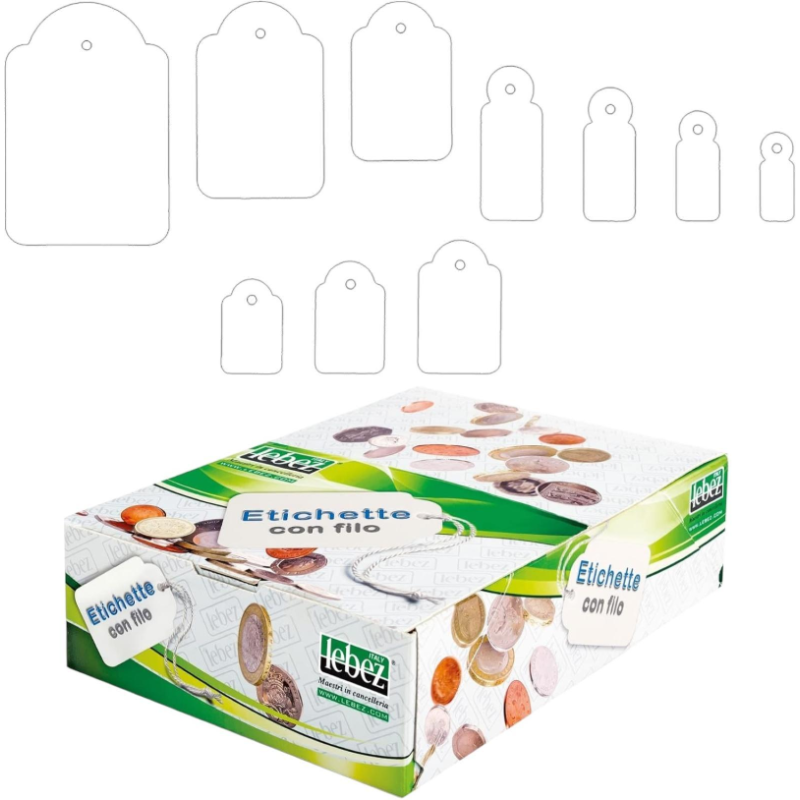 Lebez- Etichette Con Filo - 23x35 cm - 500 pz