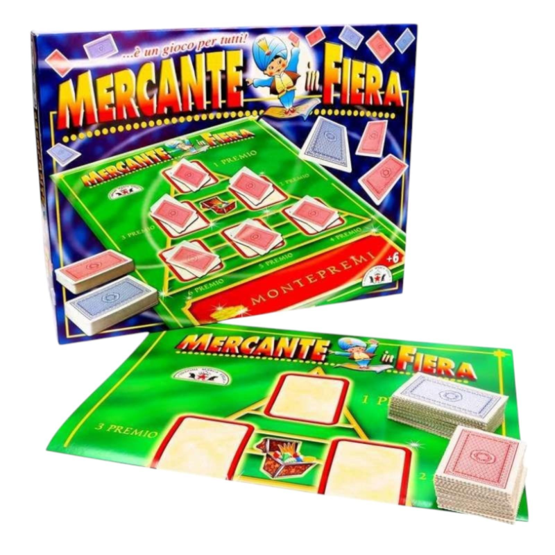 Mercante In Fiera Gioco Di Società Classico Da Tavolo Con Carte Illust