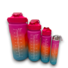 Set 4 Borracce in Policarbonato - Fucsia - (300ml, 1L, 2L e 3.3L)