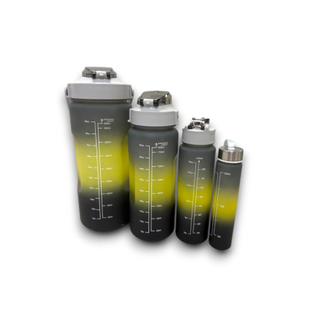 Set 4 Borracce in Policarbonato - Nero - (300ml, 1L, 2L e 3.3L)