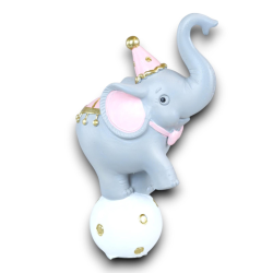 Bomboniera in ceramica Con Led a forma di elefante su Palla 6x6x14 - A
