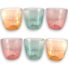 Set 6 Bicchieri in Vetro Colorati 300 ML - Onda