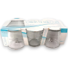 Set 6 Bicchieri in Vetro Trasparente 300 ML - Rigato