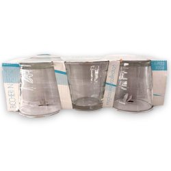 Set 6 Bicchieri in Vetro Trasparente 300 ML - Rigato