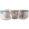 Set 6 Bicchieri in Vetro Trasparente 300 ML - Rigato