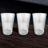 Set 3 Bicchieri in Vetro Trasparenti 185 ML - Rigato