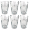 Set 12  Bicchieri in Vetro Trasparenti 185 ML - Rigato