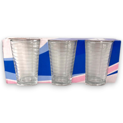 Set 12  Bicchieri in Vetro Trasparenti 185 ML - Rigato