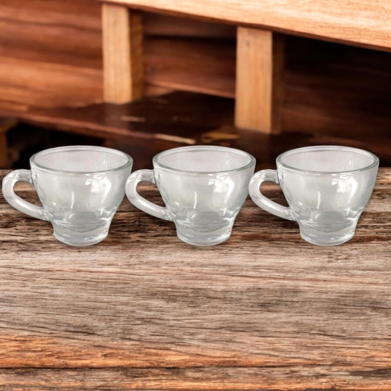Set 3 Tazzine in Vetro 90 ML