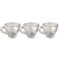 Set 3 Tazzine in Vetro 90 ML