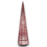 Cono Rosso con Luci e Palle Oro - 80 cm
