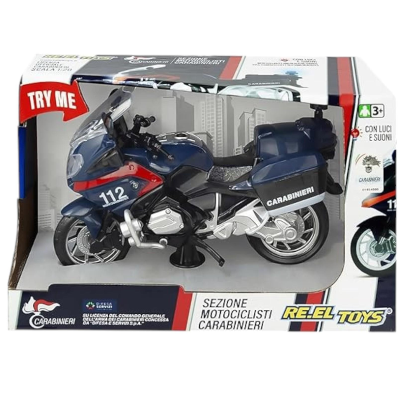 REEL TOYS - Moto Carabinieri con Luci e Suoni