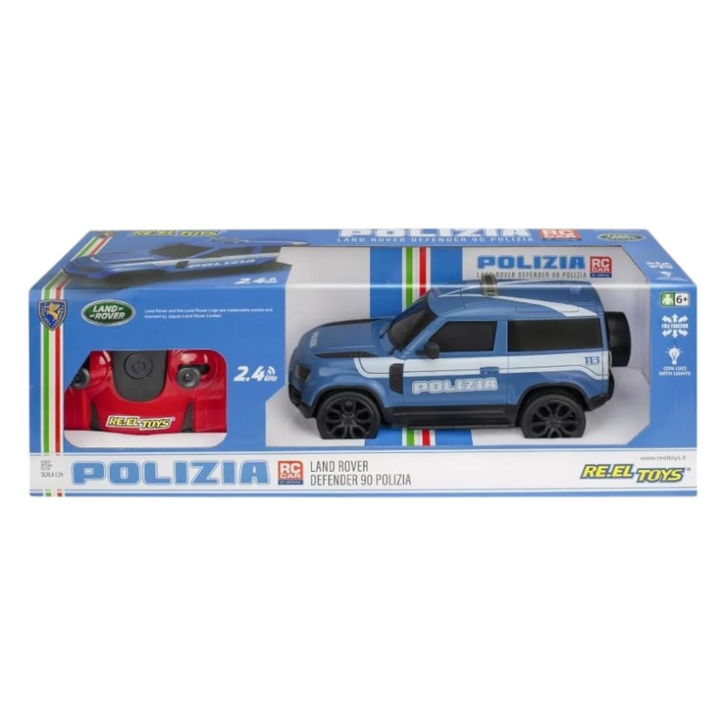 REEL TOYS - Land Rover Defender  Polizia Telecomandata - 1:24