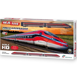 REEL TOYS - Freccia Rossa 1000 - Treno in Scala H0 a Batterie con Luci