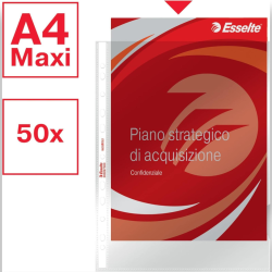 Esselte Buste Perforate Deluxe, in PPL Lucido, Documenti in Formato 22