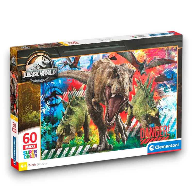 Clementoni Super Puzzle 60 Pezzi - 40x27x5 cm - Jurassic World 