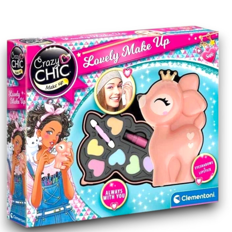 Clementoni Crazy Chic - Lovely Make Up Delfino - Cofanetto Trucchi 27x