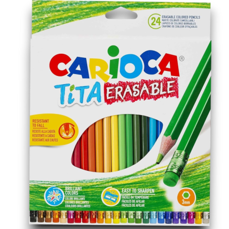 Carioca Tita Erasable - 24 Pastelli 3 mm