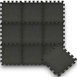 10 Pezzi di Tappetino Puzzle Nero in Schiuma Peluche GOMMA EVA 29x29 c