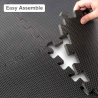 10 Pezzi di Tappetino Puzzle Nero in Schiuma Peluche GOMMA EVA 29x29 c