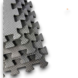 10 Pezzi di Tappetino Puzzle Nero in Schiuma Peluche GOMMA EVA 29x29 c