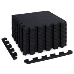 10 Pezzi di Tappetino Puzzle Nero in Schiuma Peluche GOMMA EVA 29x29 c