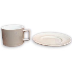 Set Tazzine con Piattini – 12 Pezzi - Crema