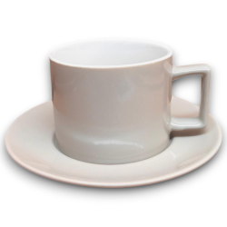 Set Tazzine con Piattini – 12 Pezzi - Crema