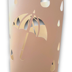 Portaombrelli in Latta - Crema - 16x16x50 cm