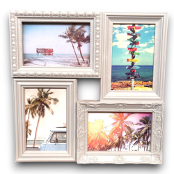 Cornice Portafoto - 33x33x3 cm - 4 Foto 10x15 cm