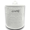 Set 3 Barattoli in Ceramica Bianca - Zucchero,Sale, Caffè - 12,5x12,5x