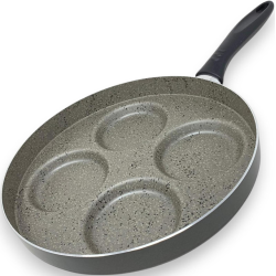 Mario Mugnano - Padella per Pancakes con 4 Stampi - Diametro 28 cm