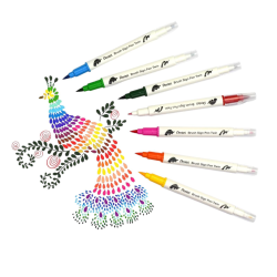 Brush Sign Pen Twin, set di 12 pennarelli con due punte flessibili, in