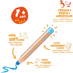 Pastelloni Colorati Super Lavabili per Bambini 3 in 1 10 Pezzi