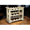 Portabottiglie da 12 Bottiglie in Legno Chiaro 49x28x41 cm