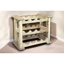 Portabottiglie da 12 Bottiglie in Legno Chiaro 49x28x41 cm