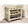 Portabottiglie da 12 Bottiglie in Legno Chiaro 49x28x41 cm