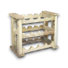 Portabottiglie da 12 Bottiglie in Legno Chiaro 49x28x41 cm